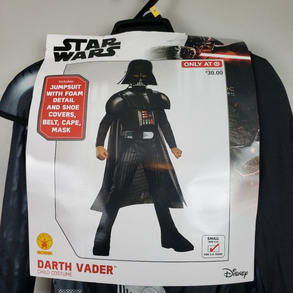 Star Wars Darth Vader Disney Costume NEW Size 4/6 - Picture 3 of 5